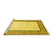 Sideview of Machine Washable Abstract Yellow Modern Rug, wshabs3366yw