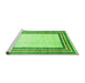 Sideview of Machine Washable Abstract Green Modern Area Rugs, wshabs3366grn