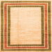 Square Abstract Orange Modern Rug, abs3366org