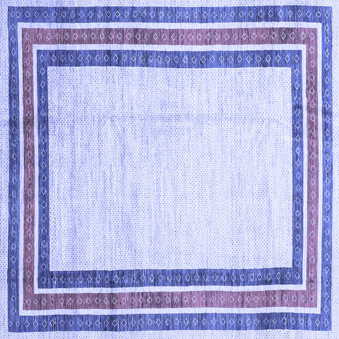 Square Abstract Blue Modern Rug, abs3366blu