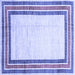 Square Abstract Blue Modern Rug, abs3366blu