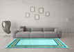 Machine Washable Abstract Light Blue Modern Rug in a Living Room, wshabs3366lblu