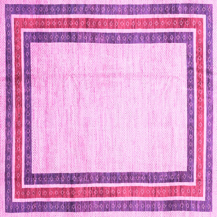 Square Abstract Pink Modern Rug, abs3366pnk