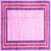 Square Abstract Pink Modern Rug, abs3366pnk