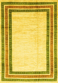 Abstract Yellow Modern Rug, abs3366yw