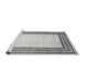 Sideview of Machine Washable Abstract Gray Modern Rug, wshabs3366gry