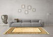 Machine Washable Abstract Brown Modern Rug in a Living Room,, wshabs3366brn