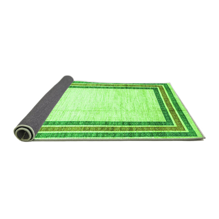 Sideview of Abstract Green Modern Rug, abs3366grn