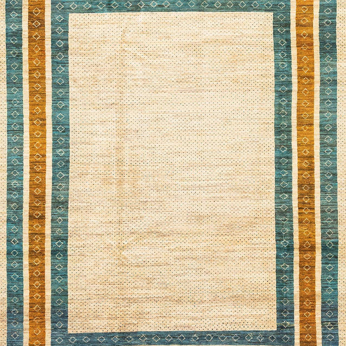 Machine Washable Abstract Khaki Gold Rug, wshabs3366