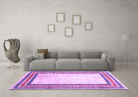 Machine Washable Abstract Purple Modern Rug, wshabs3366pur