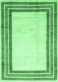 Abstract Emerald Green Modern Rug, abs3366emgrn