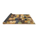 Sideview of Abstract Orange Checkered Rug, abs3367