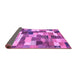 Sideview of Checkered Purple Modern Rug, abs3367pur