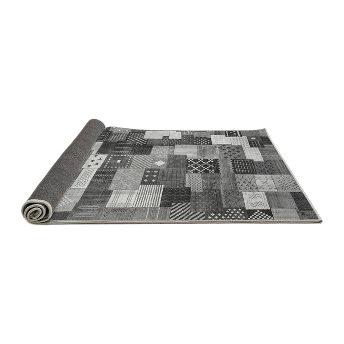 Sideview of Checkered Gray Modern Rug, abs3367gry