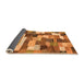 Sideview of Checkered Orange Modern Rug, abs3367org