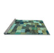 Sideview of Machine Washable Checkered Light Blue Modern Rug, wshabs3367lblu