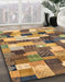 Machine Washable Abstract Orange Rug in a Family Room, wshabs3367