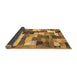 Sideview of Checkered Brown Modern Rug, abs3367brn