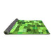 Sideview of Checkered Green Modern Rug, abs3367grn