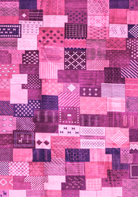 Checkered Pink Modern Rug, abs3367pnk