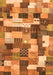 Checkered Orange Modern Rug, abs3367org