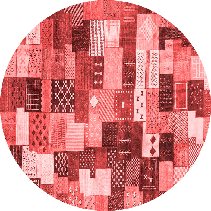 Machine Washable Checkered Red Modern Rug, wshabs3367red