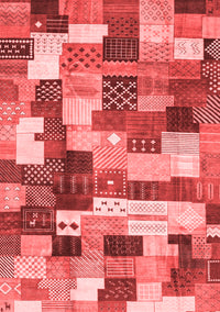 Checkered Red Modern Rug, abs3367red