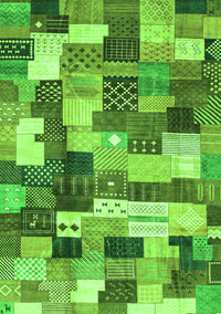 Checkered Green Modern Rug, abs3367grn