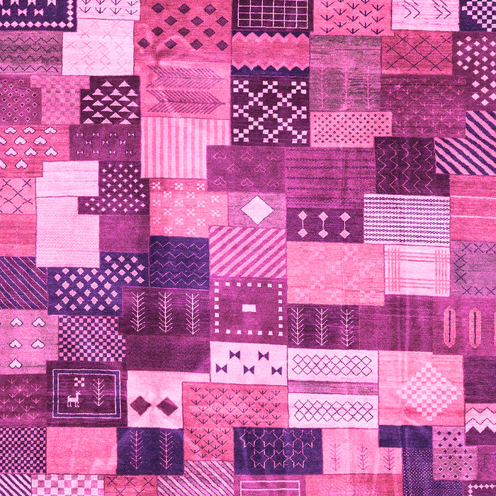 Machine Washable Checkered Pink Modern Rug, wshabs3367pnk