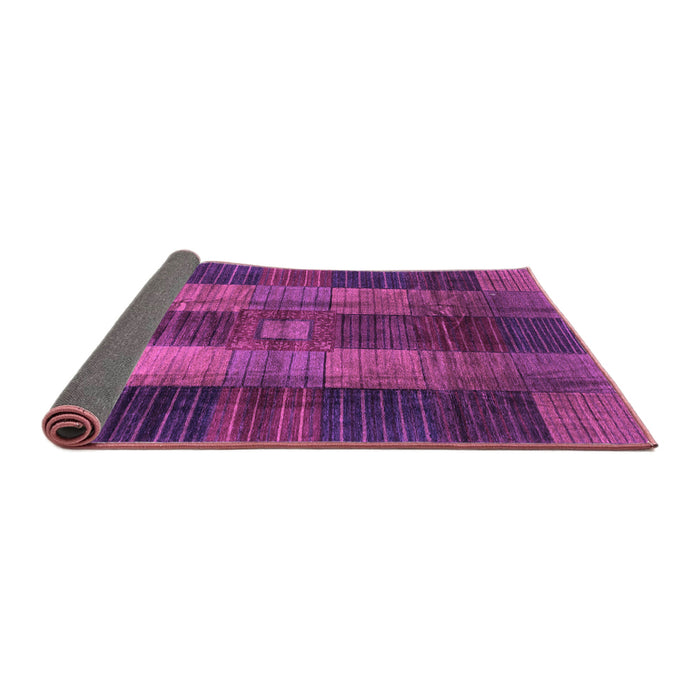 Sideview of Checkered Purple Modern Rug, abs3368pur