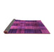 Sideview of Checkered Purple Modern Rug, abs3368pur