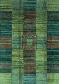 Checkered Turquoise Modern Rug, abs3368turq