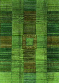 Checkered Green Modern Rug, abs3368grn