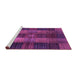 Sideview of Machine Washable Checkered Purple Modern Area Rugs, wshabs3368pur