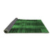 Sideview of Checkered Emerald Green Modern Rug, abs3368emgrn