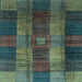 Square Checkered Light Blue Modern Rug, abs3368lblu