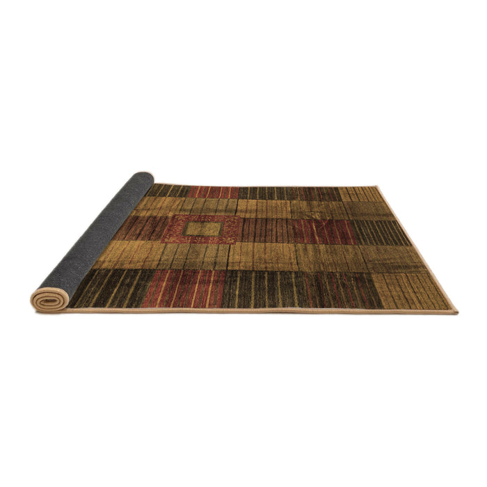 Sideview of Checkered Brown Modern Rug, abs3368brn