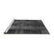 Sideview of Machine Washable Checkered Gray Modern Rug, wshabs3368gry