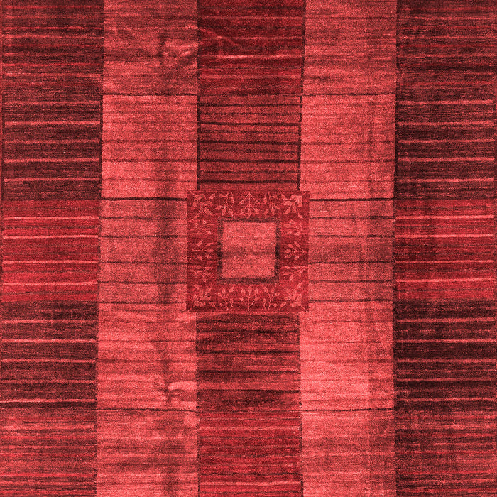 Machine Washable Checkered Red Modern Rug, wshabs3368red