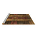 Sideview of Machine Washable Checkered Brown Modern Rug, wshabs3368brn