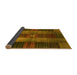 Sideview of Checkered Yellow Modern Rug, abs3368yw