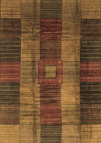 Checkered Brown Modern Rug, abs3368brn