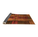 Sideview of Checkered Orange Modern Rug, abs3368org