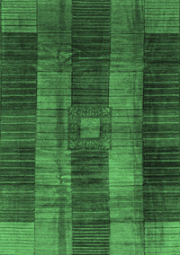 Checkered Emerald Green Modern Rug, abs3368emgrn