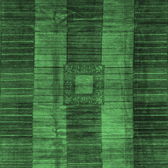 Checkered Emerald Green Modern Rug, abs3368emgrn