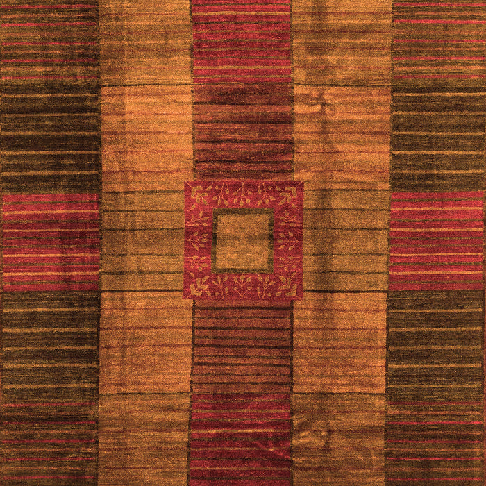 Machine Washable Checkered Orange Modern Area Rugs, wshabs3368org