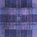 Square Checkered Blue Modern Rug, abs3368blu