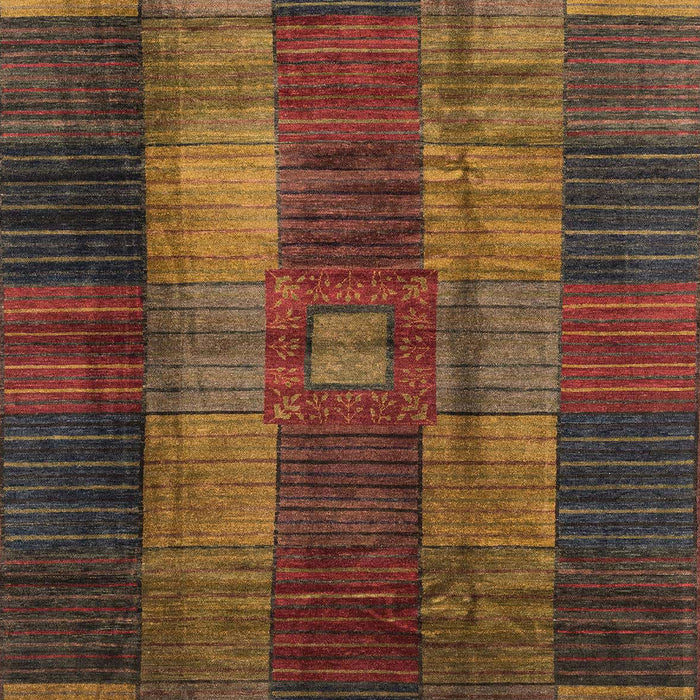 Machine Washable Abstract Red Brown Rug, wshabs3368