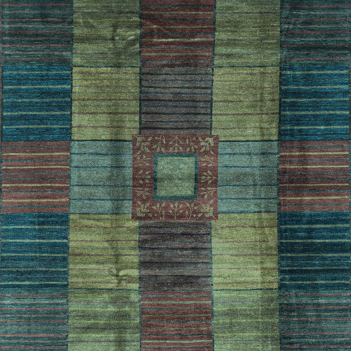 Machine Washable Checkered Light Blue Modern Rug, wshabs3368lblu