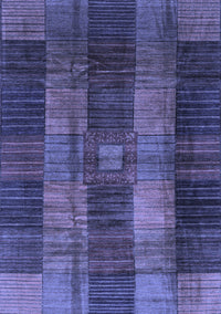 Checkered Blue Modern Rug, abs3368blu